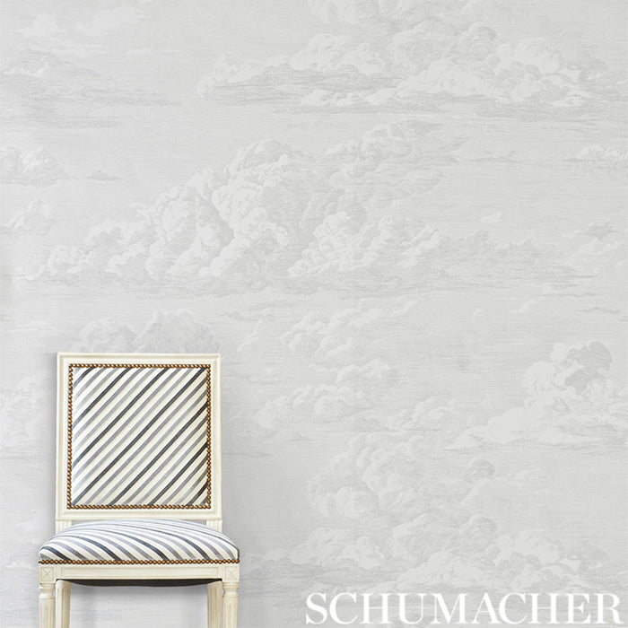 Schumacher Cloud Toile Quartz Wallpaper 5009131