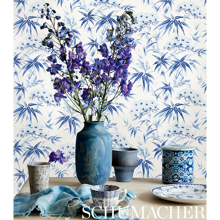 Schumacher Arita Floral Leaf Wallpaper 5009141