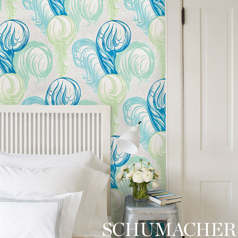 Schumacher Plumes Champagne Wallpaper 5009150