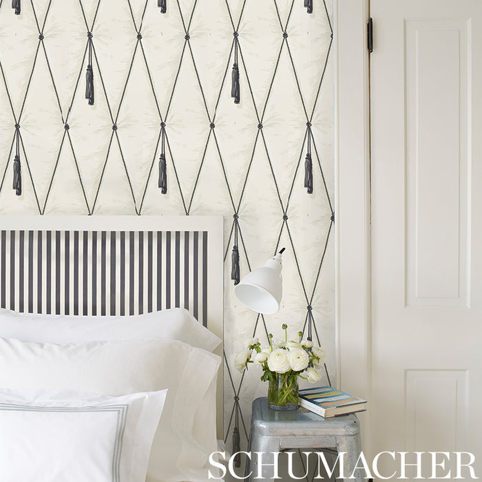 Schumacher Drapery Bone Wallpaper 5009160