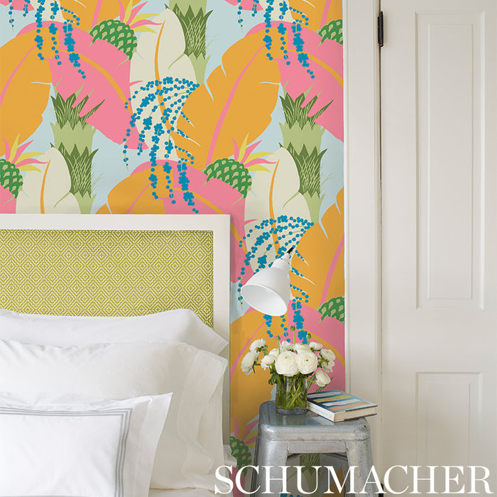 Schumacher Ananas Peacock Wallpaper 5009170