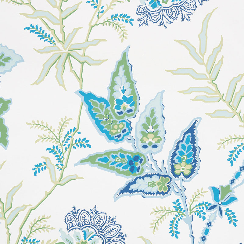 Schumacher Emperor's Vine Peacock Wallpaper 5009290