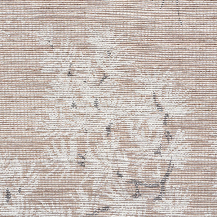 Schumacher Mori Hemp Shimmer Moonstone Wallpaper Sample 5009390