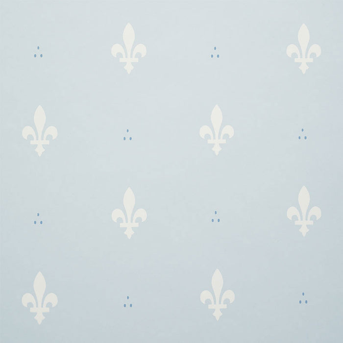 Schumacher Fleur De Lis Mineral Wallpaper 5009501