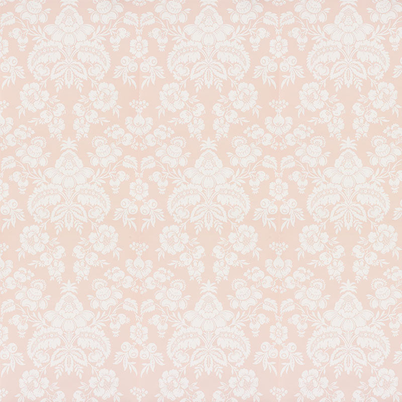 Schumacher Simone Damask Blush Wallpaper 5009611