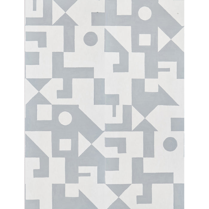 Schumacher Binary Panel Set Silver Wallpaper 5009691