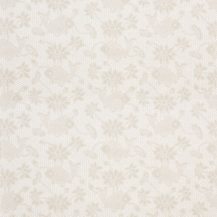 Schumacher Lotus Batik Natural Wallpaper 5009750