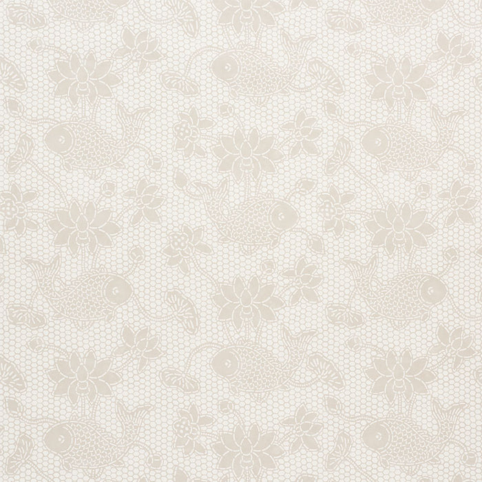 Schumacher Lotus Batik Natural Wallpaper 5009750