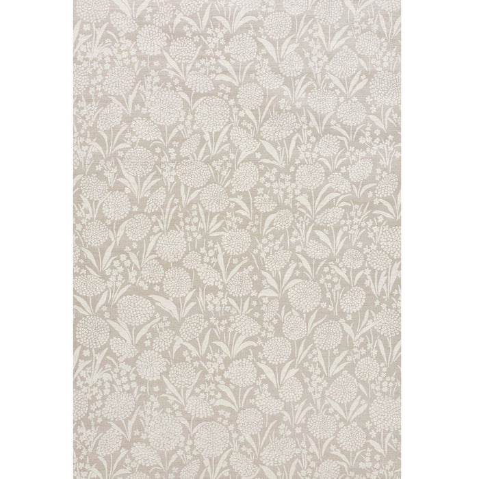 Schumacher Chrysanthemum Hemp Shimmer Moonstone Wallpaper 5009790