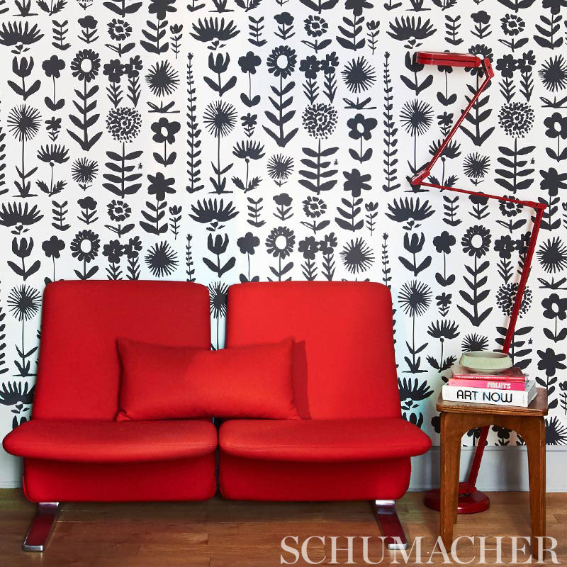 Schumacher Wild Things Black Wallpaper 5009810