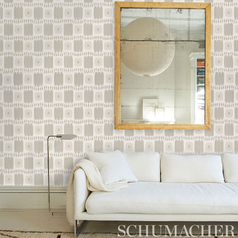 Schumacher Kandira Stone Wallpaper 5009851