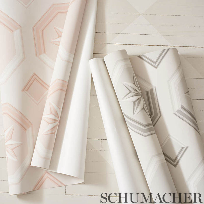 Schumacher Augustus Blush Wallpaper 5009891