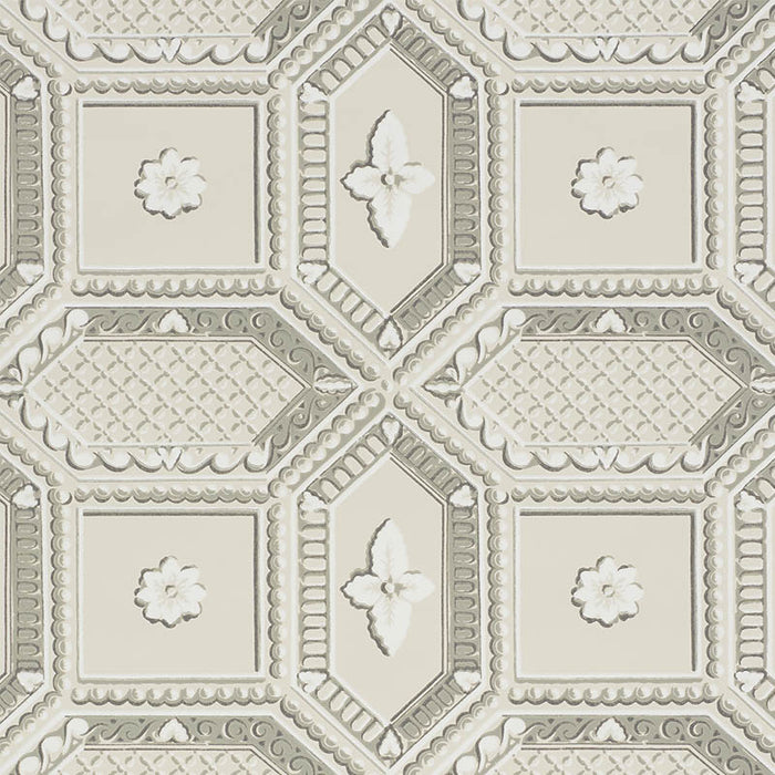 Schumacher Lacunaria Stone Wallpaper 5009901