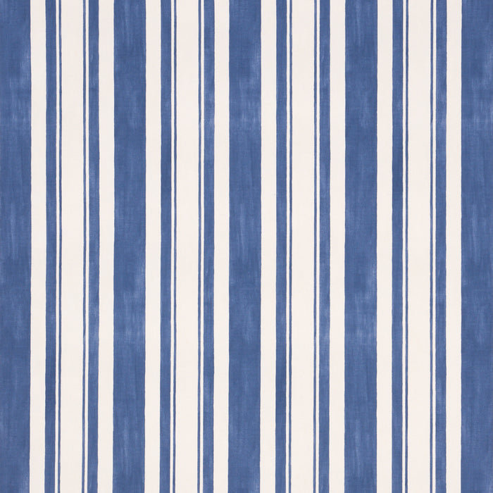 Schumacher Villa Stripe Navy Wallpaper 5009925