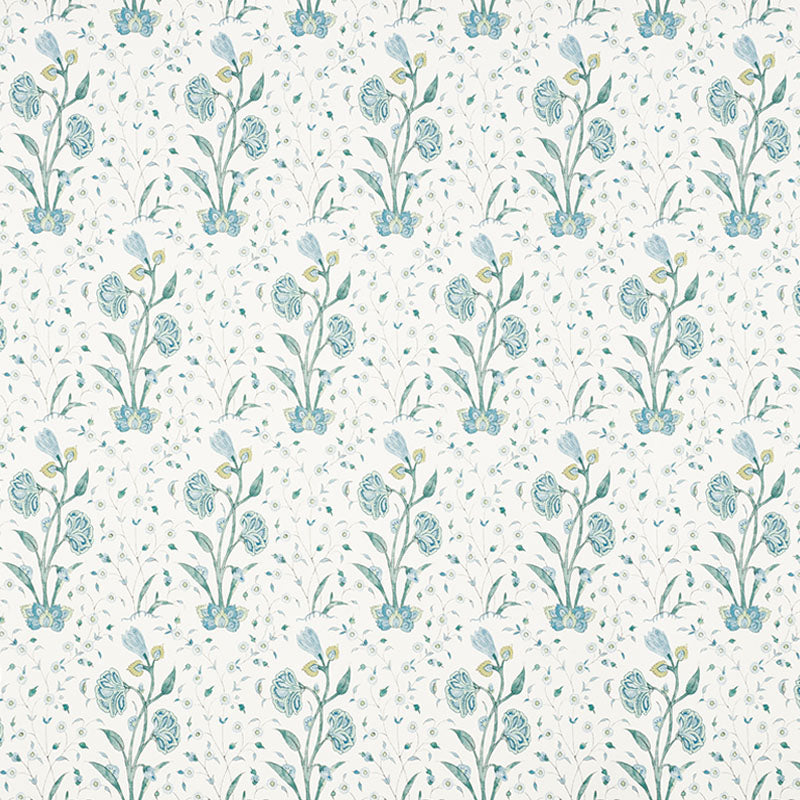 Schumacher Khilana Floral Peacock Wallpaper 5009952