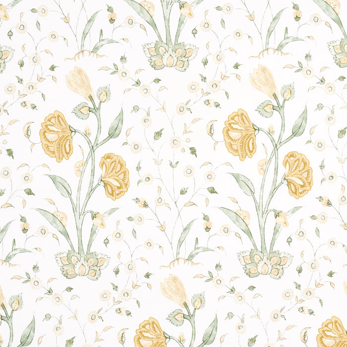 Schumacher Khilana Floral Marigold Wallpaper 5009954