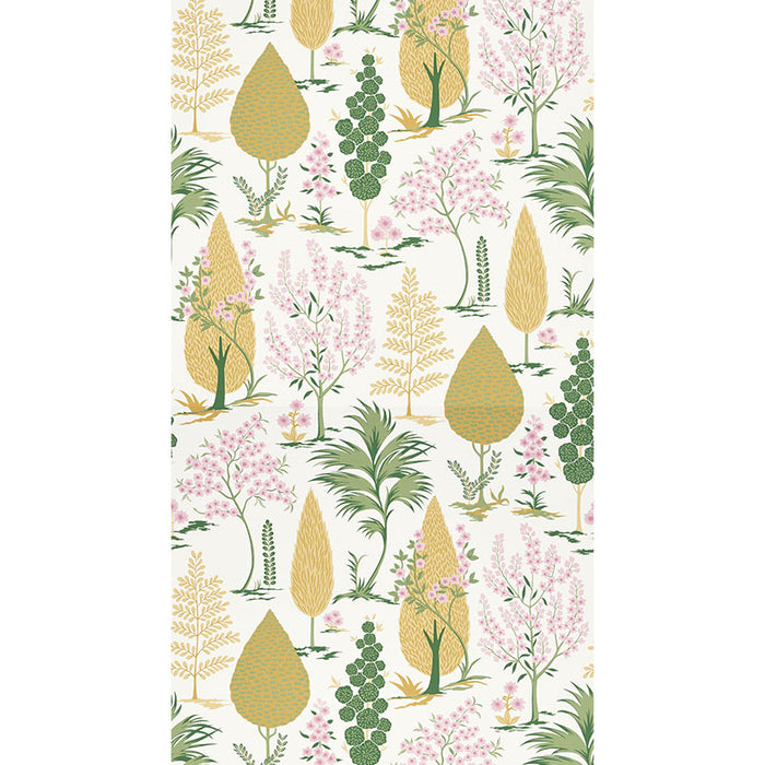 Schumacher Pandora Yellow & Pink Wallpaper 5009962