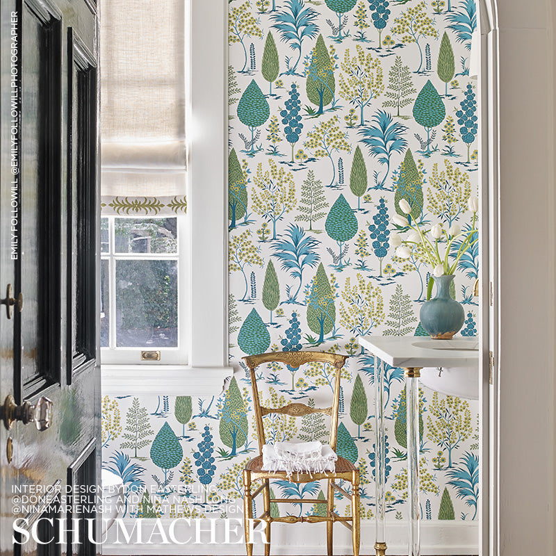 Schumacher Pandora Peacock Wallpaper 5009963