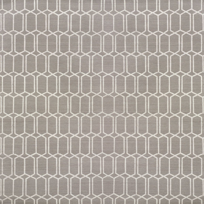 Schumacher Modern Trellis Sisal Charcoal Wallpaper 5010101