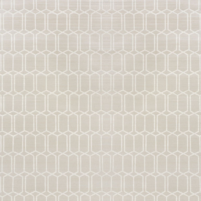 Schumacher Modern Trellis Hemp Shimmer Moonstone Wallpaper 5010110