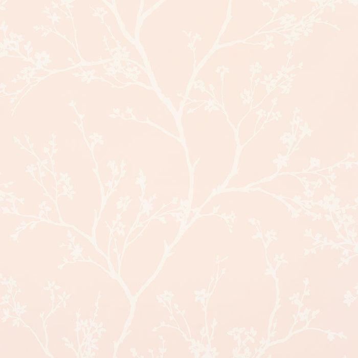 Schumacher Twiggy Vinyl Blush Wallpaper Sample 5010151