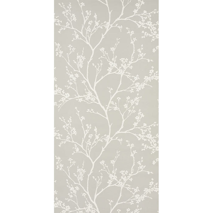 Schumacher Twiggy Vinyl Soft Grey Wallpaper Sample 5010152