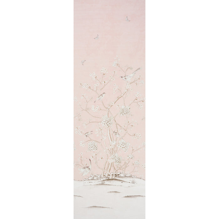 Schumacher Chinois Palais Vinyl Panel Blush Wallpaper 5010160