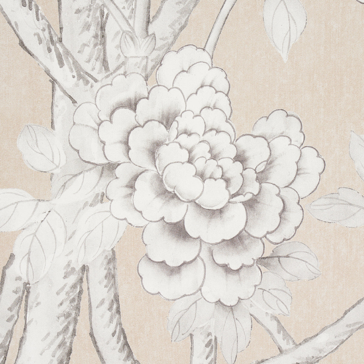 Schumacher Chinois Palais Vinyl Panel Stone Wallpaper 5010161