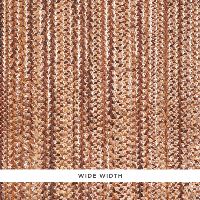 Schumacher Braided Bacbac Shimmer Copper Wallpaper 5010210