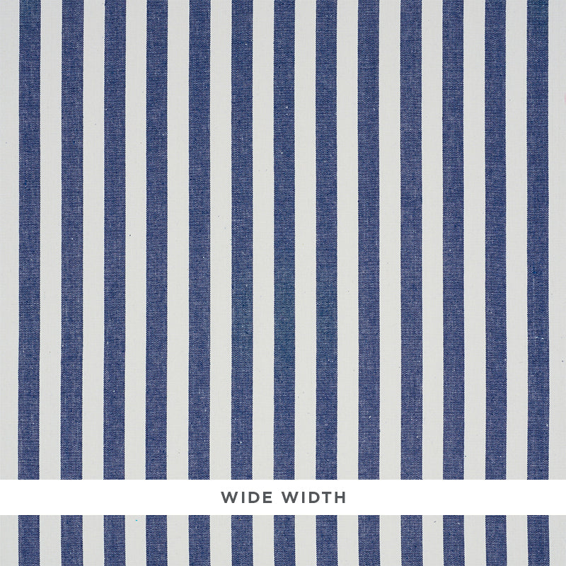 Schumacher Linen Stripe Indigo Wallpaper 5010254