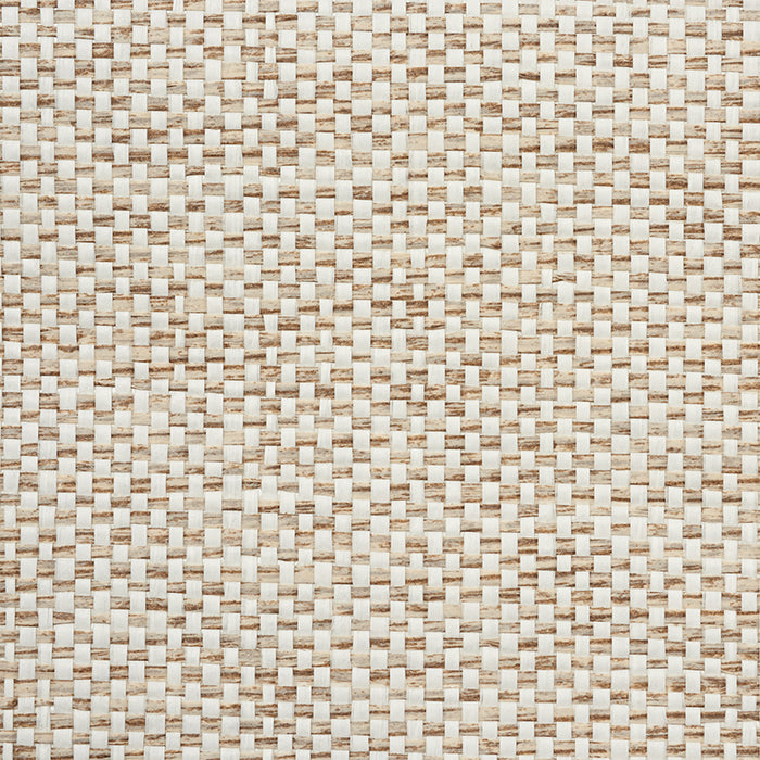 Schumacher Tonal Paperweave Natural Wallpaper Sample 5010291