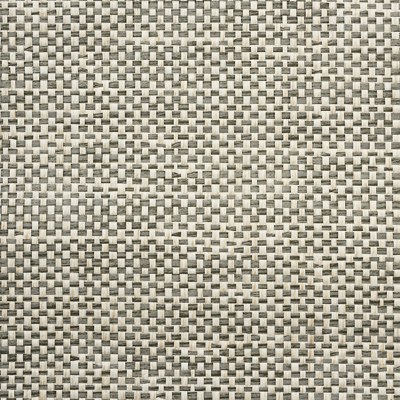 Schumacher Tonal Paperweave Charcoal Wallpaper 5010293