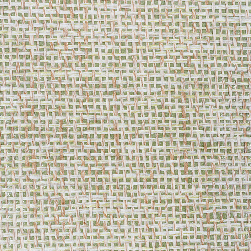 Schumacher Open Paperweave Leaf Wallpaper Sample 5010321