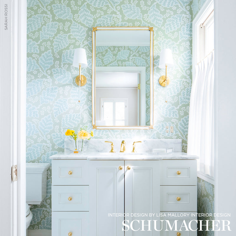 Schumacher Estelle Green Wallpaper 5010392