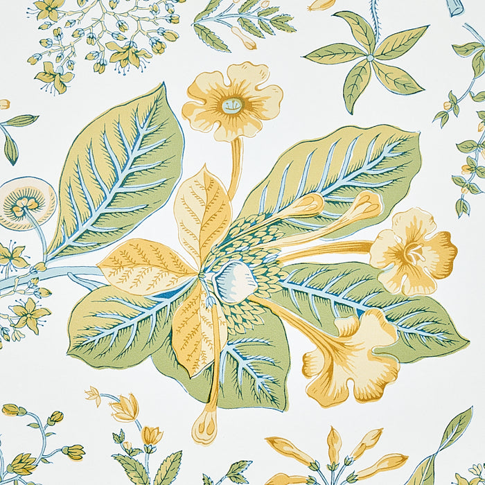 Schumacher Pomegranate Botanical Citron Wallpaper 5010442