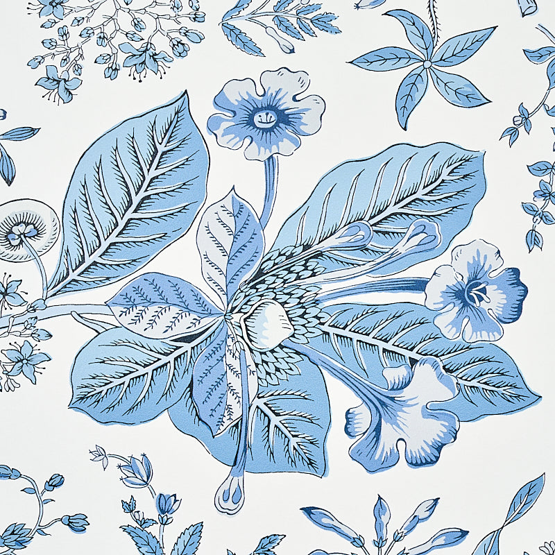 Schumacher Pomegranate Botanical Blue Wallpaper 5010443