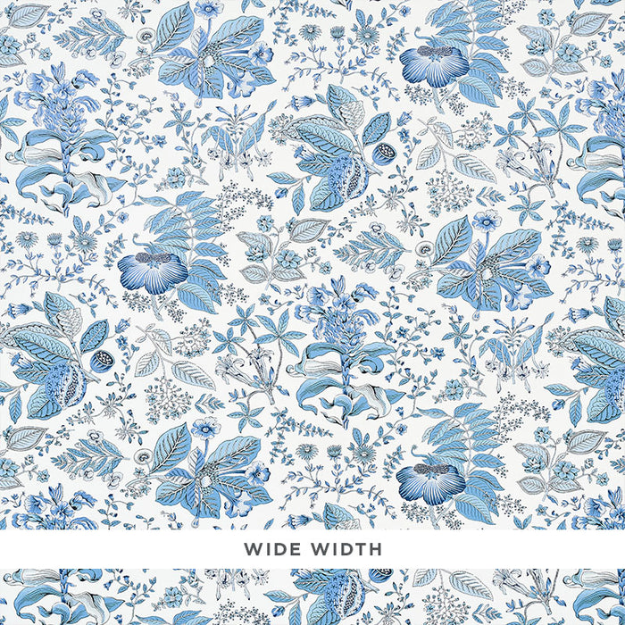 Schumacher Pomegranate Botanical Blue Wallpaper 5010443