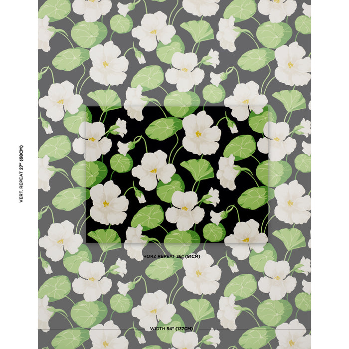 Schumacher Nasturtium Noir Wallpaper 5010470