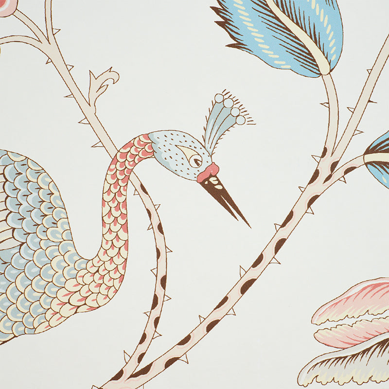 Schumacher Campagne Peacock & Rouge Wallpaper 5010512