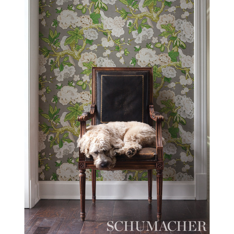 Schumacher Bermuda Blossoms Aqua Wallpaper 5010520