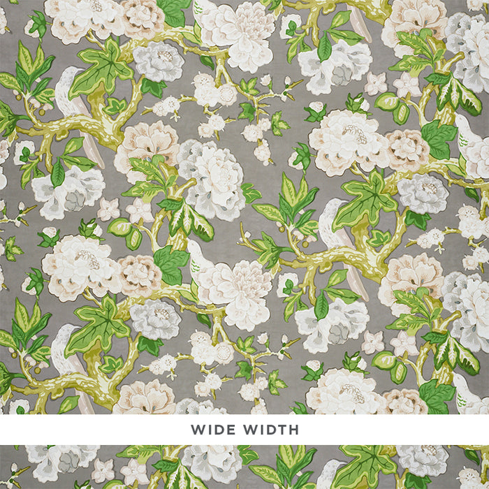 Schumacher Bermuda Blossoms Slate Wallpaper 5010521