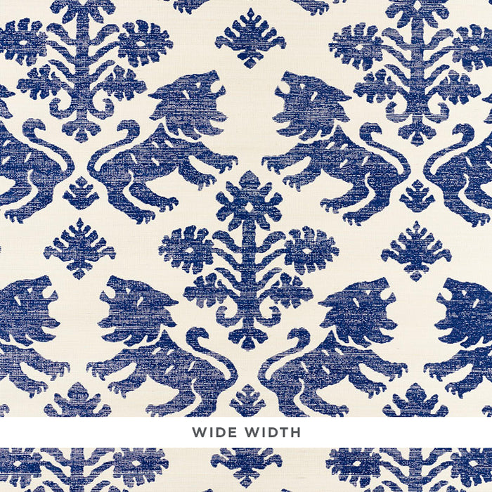 Schumacher Regalia Sisal Blue Wallpaper 5010530