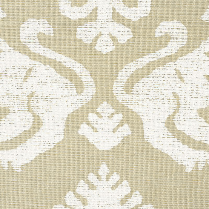 Schumacher Regalia Sisal Ivory On Natural Wallpaper Sample 5010531