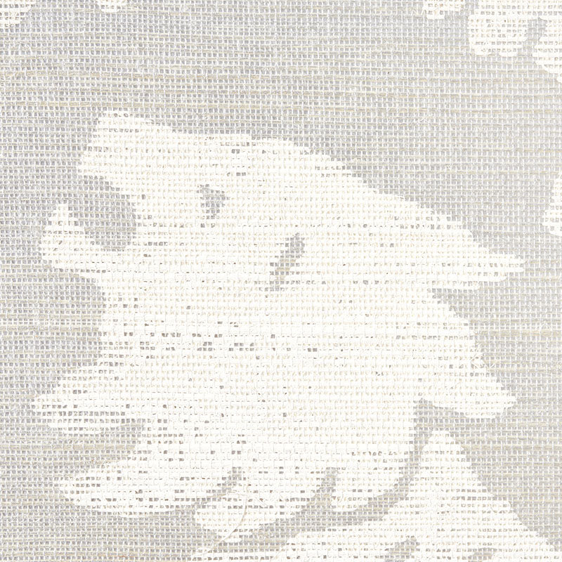 Schumacher Regalia Sisal Ivory On Silver Wallpaper 5010532