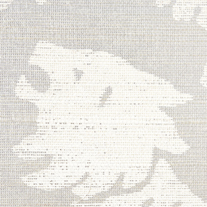 Schumacher Regalia Sisal Ivory On Silver Wallpaper Sample 5010532