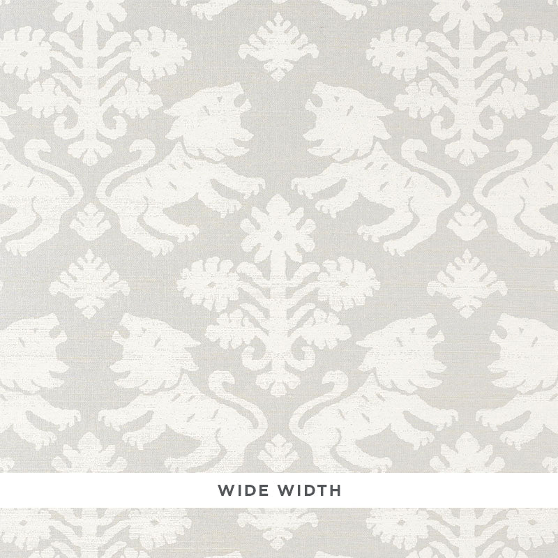 Schumacher Regalia Sisal Ivory On Silver Wallpaper 5010532