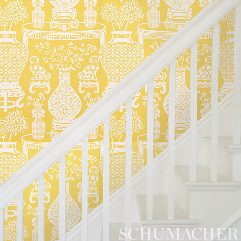 Schumacher Hellene Yellow Wallpaper 5010550