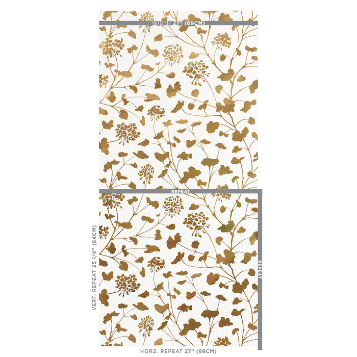 Schumacher Pennick Mylar Gold Wallpaper 5010580