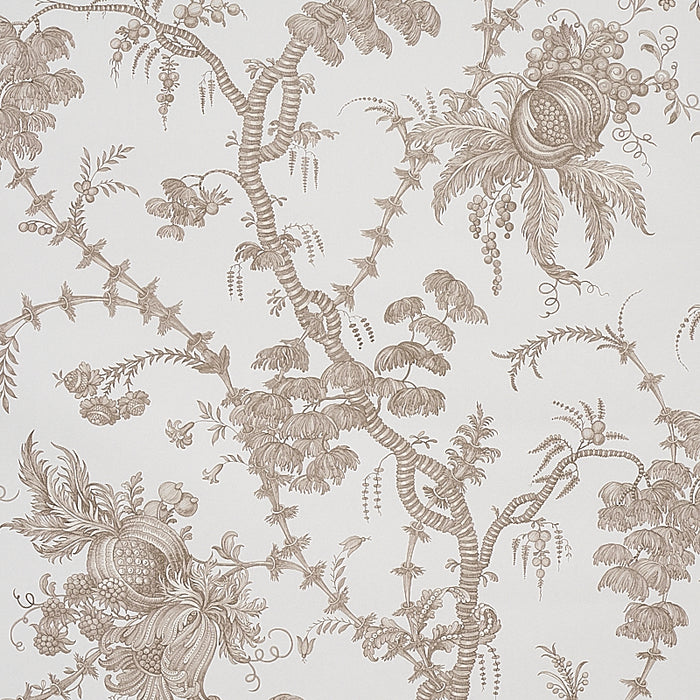 Schumacher San Cristobal Toile Cocoa Wallpaper 5010621