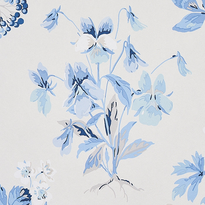 Schumacher Floreana Blue Wallpaper 5010681